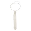 NICENEEDED Pearls Neck Tie, Handmade Weaving Shirt White Pearls Tie