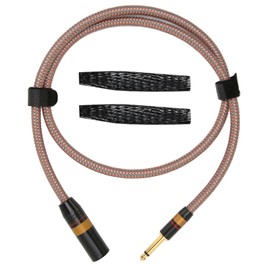 6.35mm to XLR Cable Low Loss Gold Plated Audiophile Level 1/4 Inch to XLR Male Cord for Speaker Mixer AMP 3.3ft