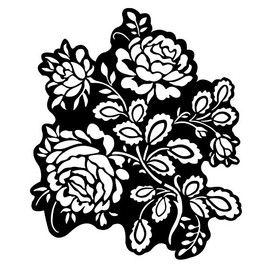 Ideen mit Herz Silhouette Laser Stencil | Creative Wall Design, Textiles, Paper, Scrapbooking (Rose - 33 cm)