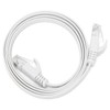 Cable Ethernet Plano Blanco CAT6 Gigabit 8 Núcleos Par Trenzado