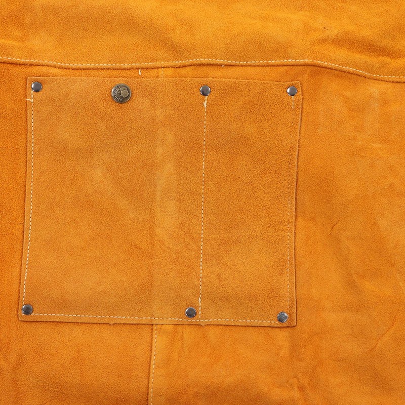 Welding Apron Leather Adjustable Strap Anti Splashing Flame Retardant for