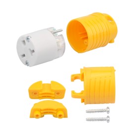 RVGUARD Electrical Replacement Connector, Extension Cord Ends Female Plug, NEMA 6-20R, 20 Amp 250 Volt, 2 Pole 3 Wire Grounding, ETL Listed