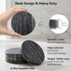 YONGHEE Black Marble Coasters Set of 4, Elegant Black &