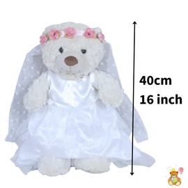 Bride - Wedding Dress - Teddy Outfit Clothing (40 cm Teddy Outfit Clothing)