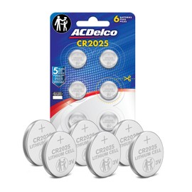 Powermax ACDelco 6-Count CR2025 Batteries, Lithium 3V Coin Cell Button Battery Pack for Watch and Small Electronics, 5 Year Shelf Life