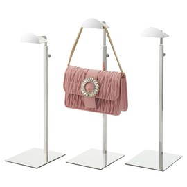 Purse Stands - 3PCS Stainless Steels Hangbag Holder Adjustable Height Purse Display for Retail Luxury Bag Organizer Home Store Boutique Retail Closet