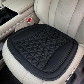 HQRNYP Seat Covers for Cars, Car Seat Cooling Pad, Comfortable Breathable Front Vehicle Cover Cooling Pad, Automotive Accessories Anti-Slip Ventilated Auto Protectors Universal for SUV Truck (Black)