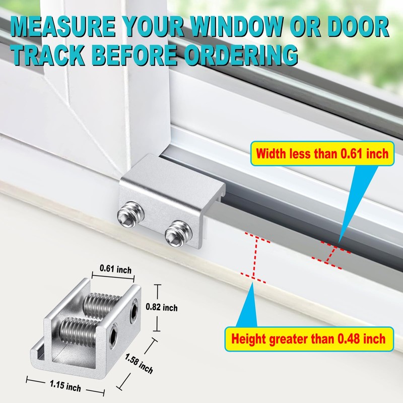 Window Locks for Sliding Windows(4 Sets)-Sliding Window Security Lock with