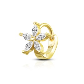 COCHARM 14K Real Gold Plated 925 Sterling Silver Small Hoop Earrings 20g Cartilage Hoop Huggie Hoop Earrings Nose Rings Hoop Helix Daith Tragus Earring for Women Men