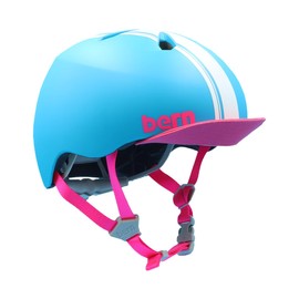 Bern Nina Bike Helmet for Kids, Ages 3-12, Flip Visor, Adjustable fit, Lightweight, CPSC Safety Certified, Matte Sunset Gradient, Size XS/S