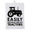 Hippowarehouse Easily distracted by tractors Tea Towel Eco Printed Dish