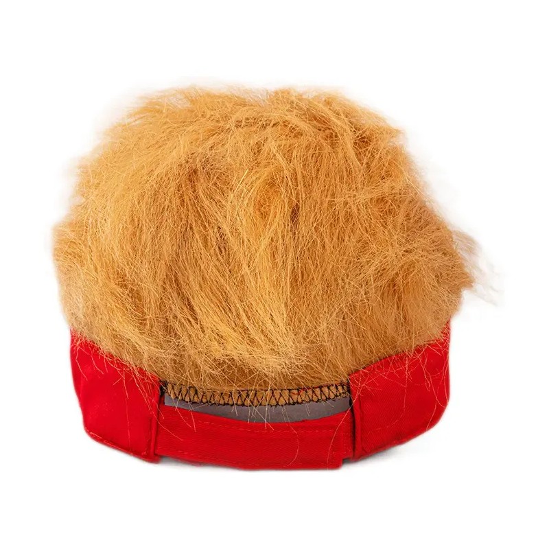~ Gorra De Béisbol Con Peluca Rubia Trump, Decoración De