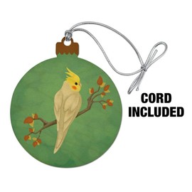 GRAPHICS & MORE Charming Cockatiel Yellow Crest Wood Christmas Tree Holiday Ornament