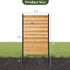 No Dig Wood Privacy Screen Fence Panel, 61" H x