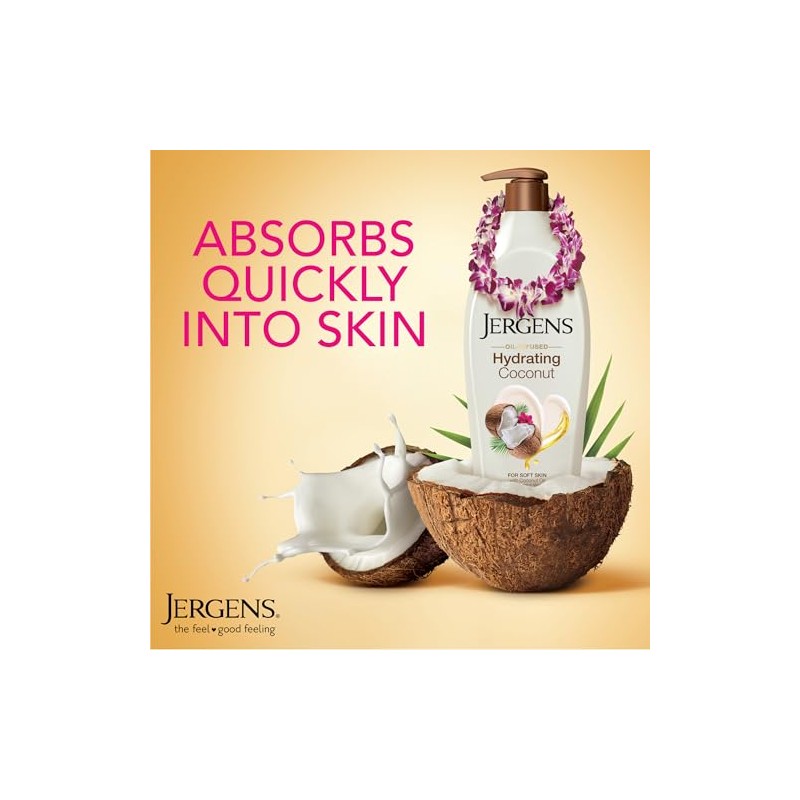 Jergens Hydrating Coconut Lotion, 16.8 Ounce
