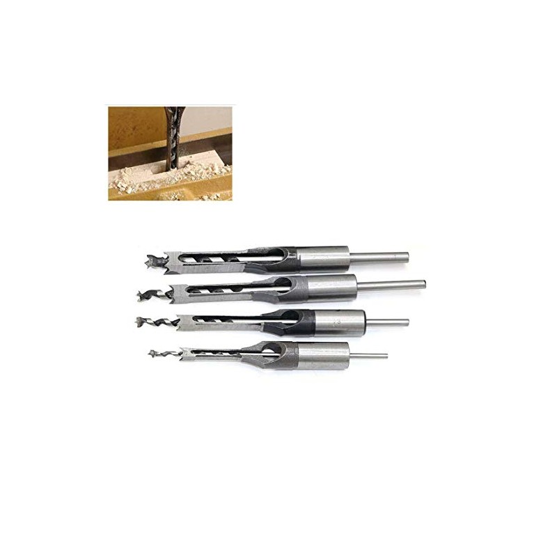 Vogueing Tool Square Hole Saw, 4pcs Square Hole Saw HSS