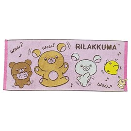 Marushin 6405018700 Face Towel, Rilakkuma Surprised Rilakkuma Girls, Cute, Bear, Rirakkuma Characters, Face Towel, Bath Towel, Long, Cotton