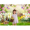 CYLYH 10x8ft Easter Bunny Backdrop - Happy Easter Day Background