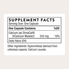 THORNE - Calcium - (Formerly DiCalcium Malate) - Chelated Calcium for Enhanced Absorption with DimaCal for Bone Density Support* - 120 Capsules