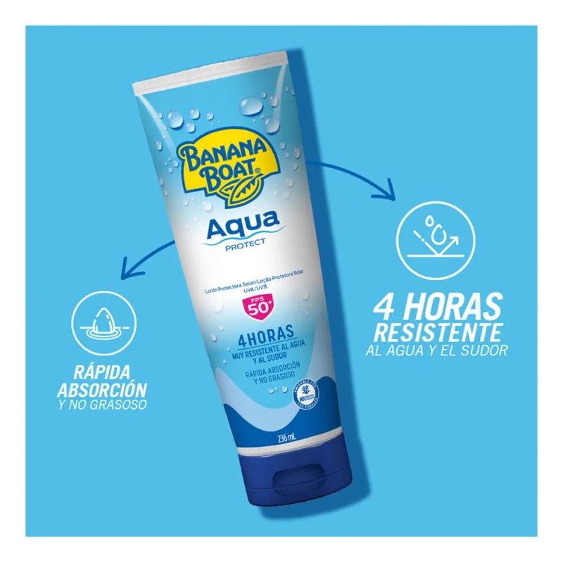 Protector Solar Banana Boat Aqua Protect Locion 50+FPS 236ml