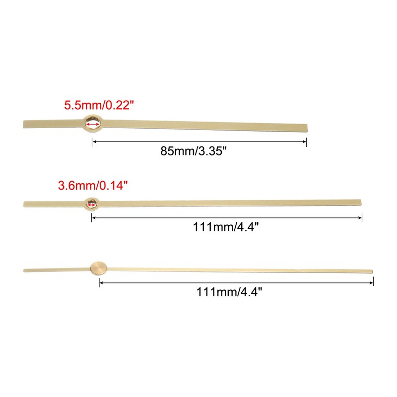 PATIKIL Replacement Clockwork Kit 8pcs Replacement Clockwork Aluminum Clock Movement