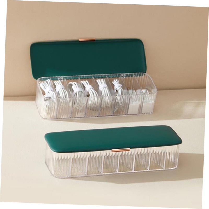 KICHOUSE Cable Storage Box Dustproof Design Multi- Cable Organizer for
