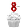Papyrus Number 8 Birthday Candle, Red Polka Dots (1-Count)