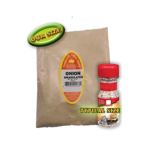 ONION GRANULATED REFILL - FRESHLY PACKED IN FOOD GRADE HEAT SEALED POUCHES