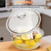 Cabilock 1 Set 1.6L Round Glass Casserole Dish With Lid
