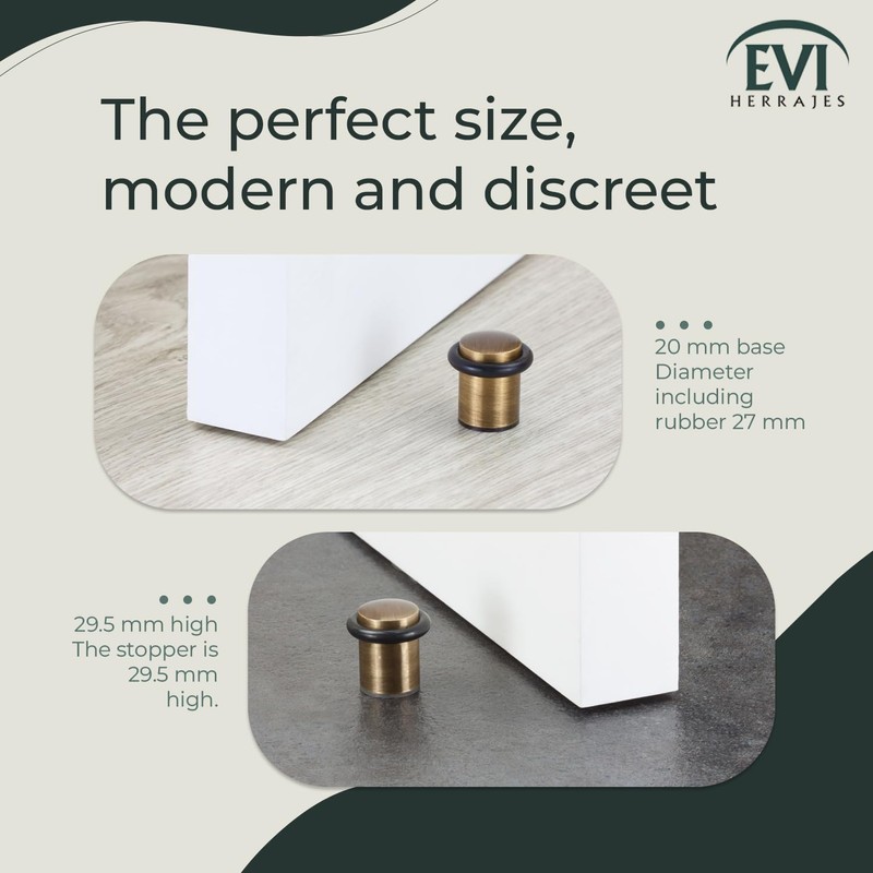 Pack of 2 Door Stops| Threaded Base | Made of