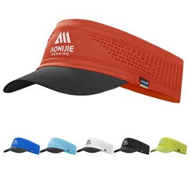 Joscoal Visor Cap Unisex Ultralight Running Visor Sports Sun Visor Elastic Women Men Sun Hat Baseball Hat Sun Visor Cap for Golf Tennis Running Cross Country, orange