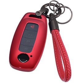 Key Fob Cover for Nissan Rogue Pathfinder Kicks Ariya Frontier, Red