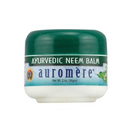 Auromere Ayurvedic Neem Balm - All Natural Rosacea, Eczema And Psoriasis Cream for Face and Body - Contains 34% Neem Oil for Skin - Soothes Dry, Itchy or Sensitive Skin and Reduce Redness - 2oz