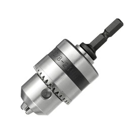 Bestgle 1.5-10mm Capacity Mount 3/8-24UNF Drill Chuck 1/4"Hex Shank Converter Impact Drill Driver Bits Quick Connect Adapter Conversion with Wrench to Drill