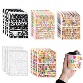 25 Blätter Buchstaben Aufkleber Selbstklebend, Alphabet Number Stickers, Bunte Vinyl Klebebuchstaben Alphabet & Zahlen Sticker für Briefkasten, DIY Scrapbooking, Schilder, Adressnummern