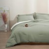 MUKKA Comforter Set 5-Piece Full Size Sage Green, Boho Pom