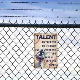 WADORN Metall Blechschild „Baseballspieler“ Im Vintage Stil 20x30cm Lustiges Retro Blechschild „Bassball Club“ Motivierendes Zitat Wandkunst Poster Plakette Dekor Für Garage Baseball Geschenke Dekor