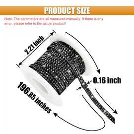 16.4 Ft Bling Car Self Adhesive Strip, Heat Resistant Crystal Rhinestone DIY Trim Weatherproof Molding Sticker, No Residue Vehicle Interior Exterior Decoration Accessories for Women (Black)