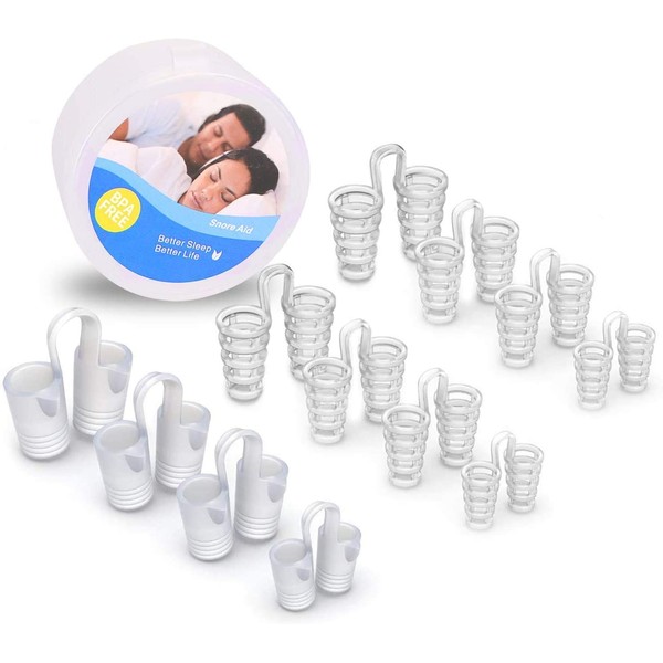 Comezy Anti Snoring Devices - 12 Stop Snoring Nose Vents for Travel & Home Sleep Aid - Snore Solution Nasal Dilators，Ease Breathing,Healthy Sleeping Helper