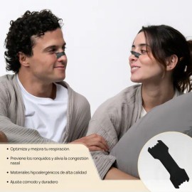 Insae Wellness 30 Tiras Nasales Antironquidos Mejora Respiracin Y Descanso Hipoalergnicas Color Negro                                                 