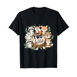 Two Wild Birthday Cute Woodland Animal Jungle 2nd Birthday T-Shirt