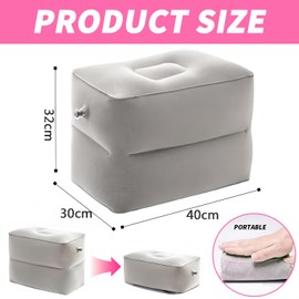 Inflatable Intervertebral Disc Cube with Pump, Relief Cushion for Legs & Back, Multifunctional Inflatable Cushion for Travel, Car, Office & Home, 42 x 32 x 30 cm