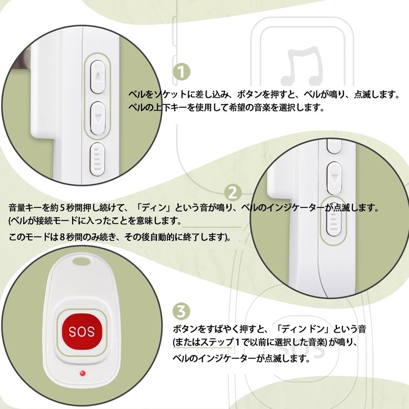 Retekess TH101 Call Bell Nurse Call Home Emergency Button Waterproof