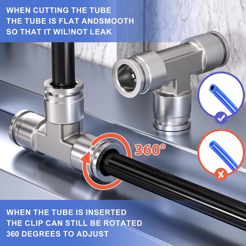 Bwintech 2 x 6 mm 3-way T-piece with plug-in connection,