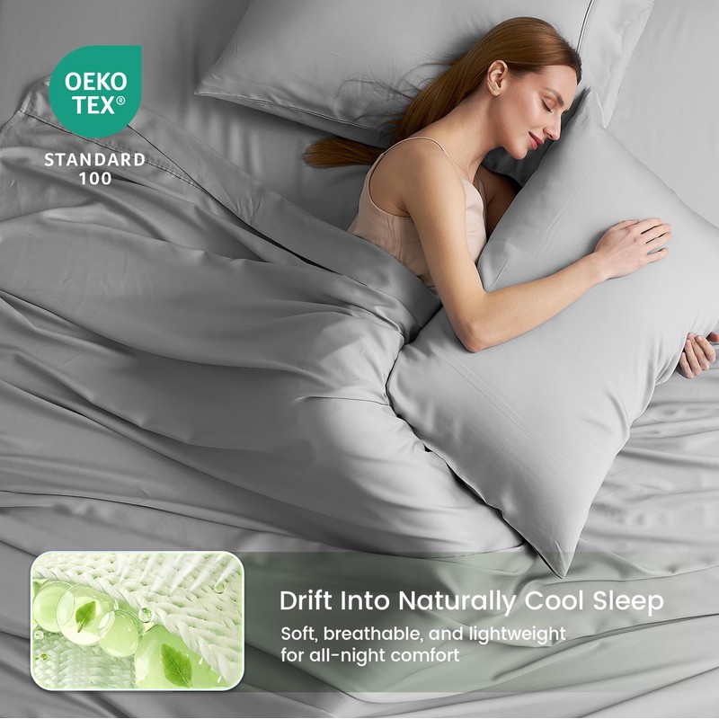 Amélie Home 100% Tencel Lyocell Sheet Set Queen Size 4
