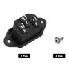 uxcell C14 Panel Mount Plug Adapter AC 250V 10A 3