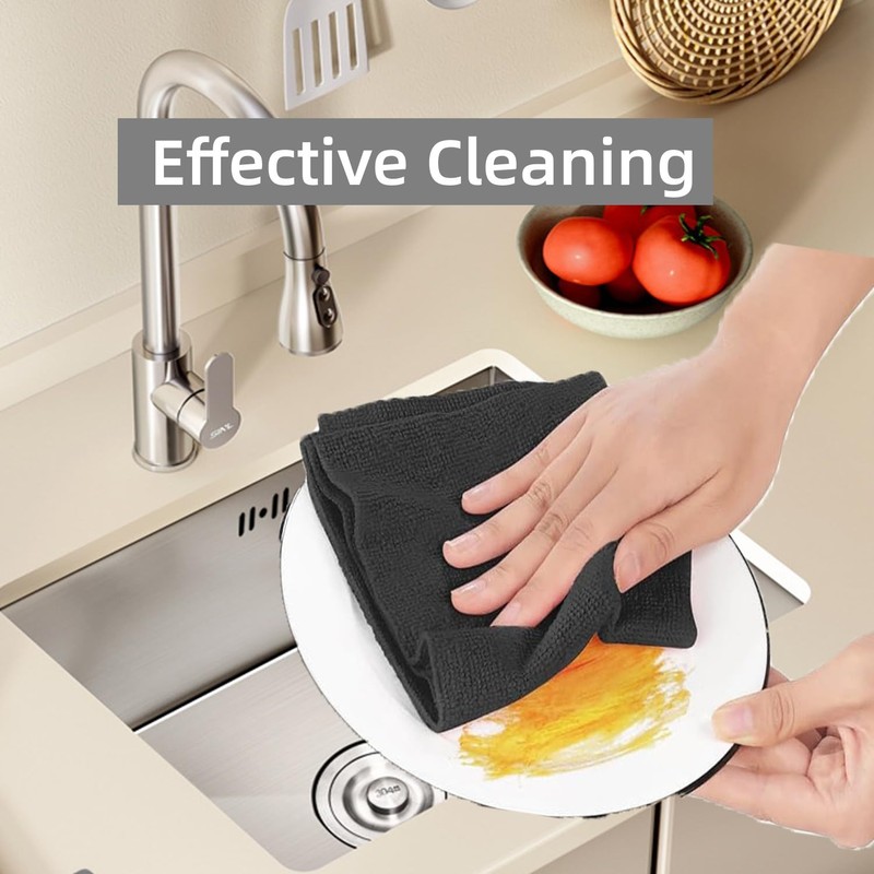 Jinavoty Microfibre Cleaning Cloth Roll Tear Cloths Washable Reusable Microfibre