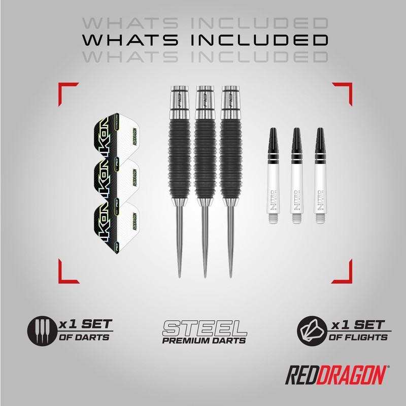 RED DRAGON Ikon 1.4 24 Gram Professional Tungsten Steeltip Darts
