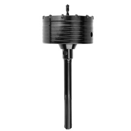 130mm / 5-1/8 inch Concrete Hole Saw with 220mm SDS Max Connecting Rod, Cement Hole Saw for Concrete Cement Brick Wall Stone,Black (130mm (5-1/8 inch))