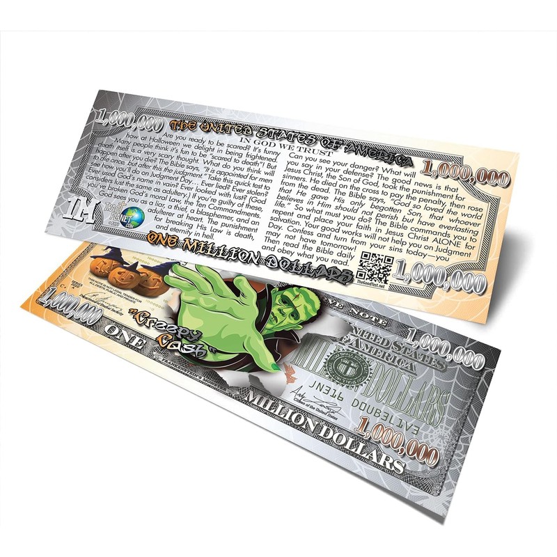 Tract Planet: Creepy Cash Gospel Tract (Pack of 100)